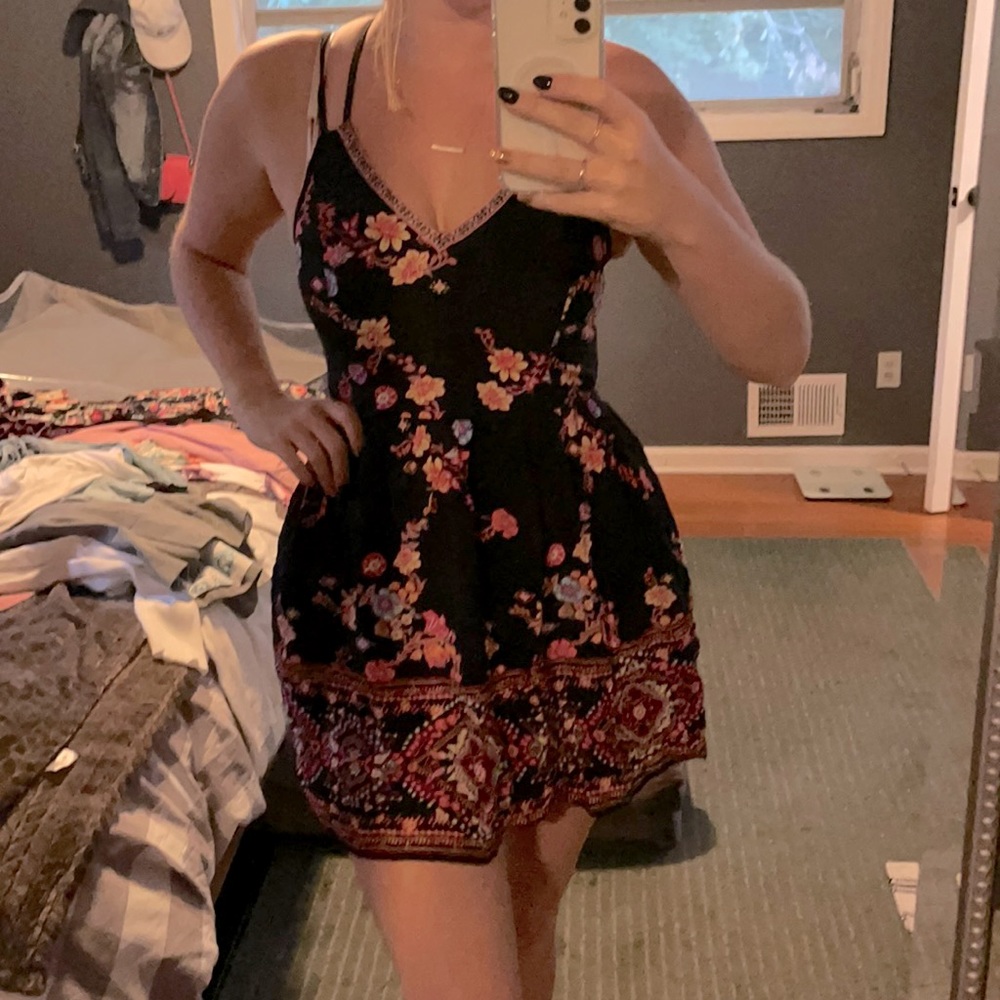 Xhilaration floral mini skater dress